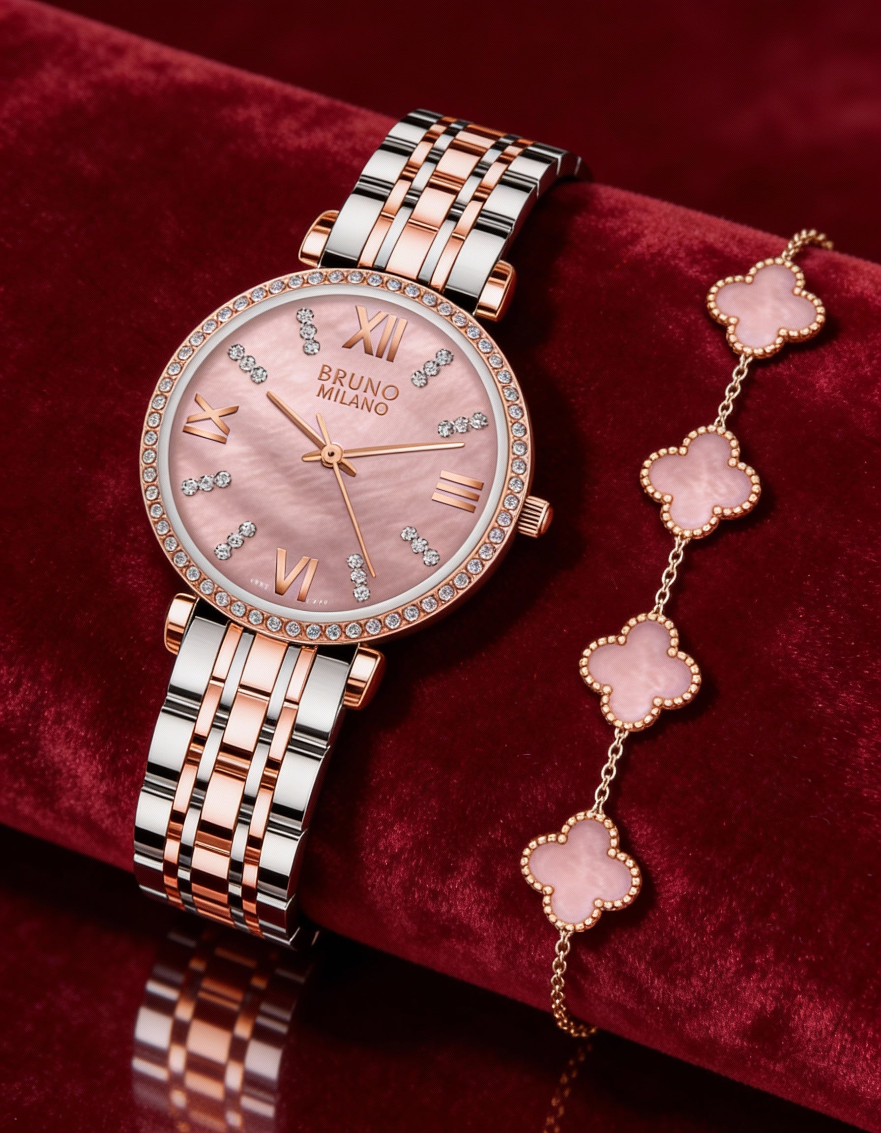 LIMITED EDITION - Ambrosiana Chic con Braccialetto - Perla Rosa