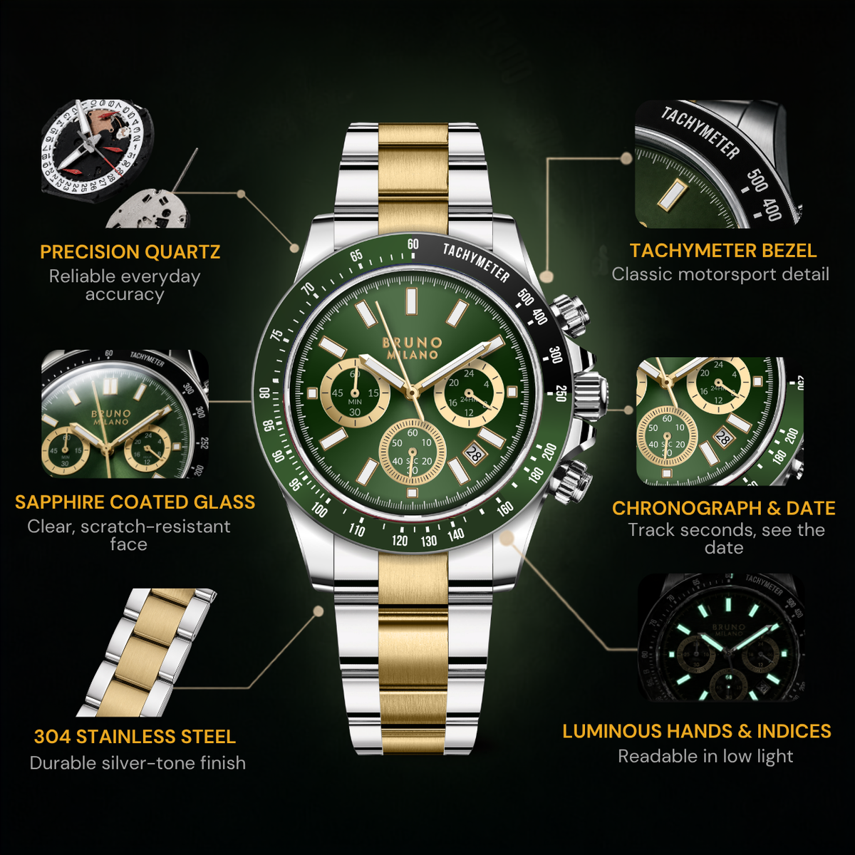 Doppio Chrono - Verde Oro