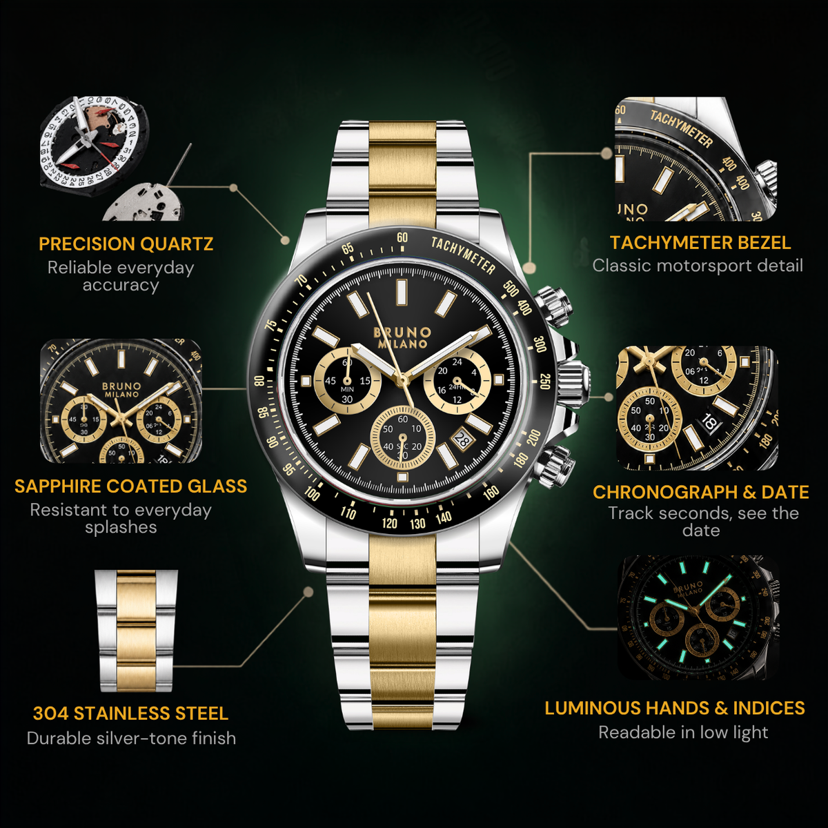 Doppio Chrono - Nero Oro
