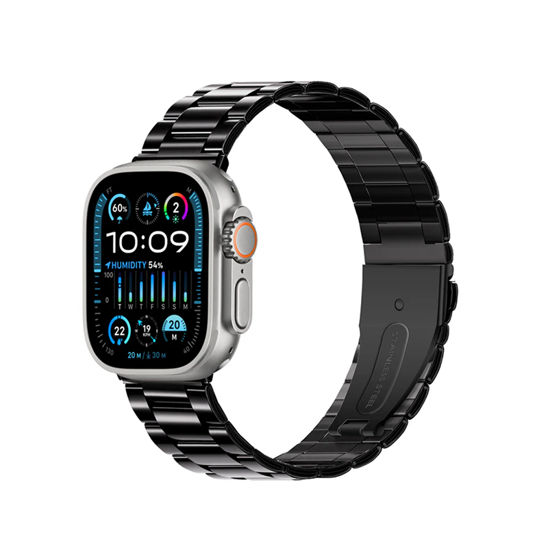 Three Link Apple Strap - Black