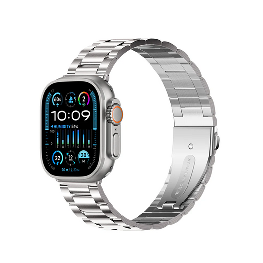 Three Link Apple Strap - Silver