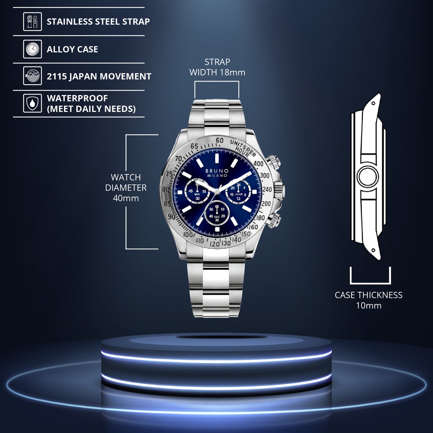 Brera Chrono - Blu Argento