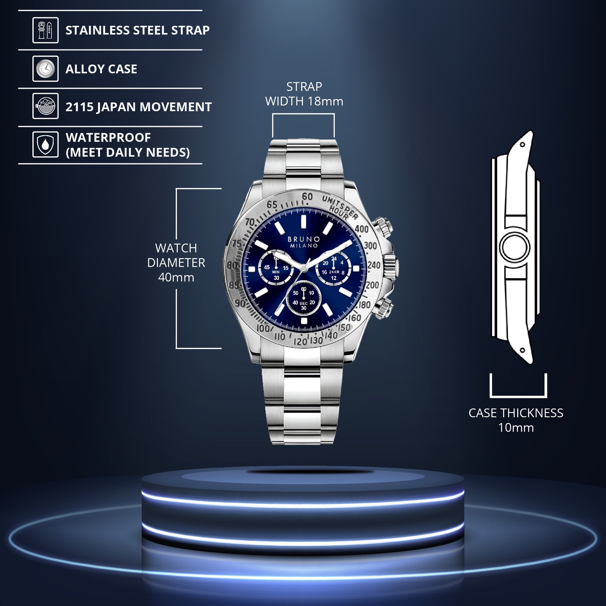 Brera Chrono - Blu Argento
