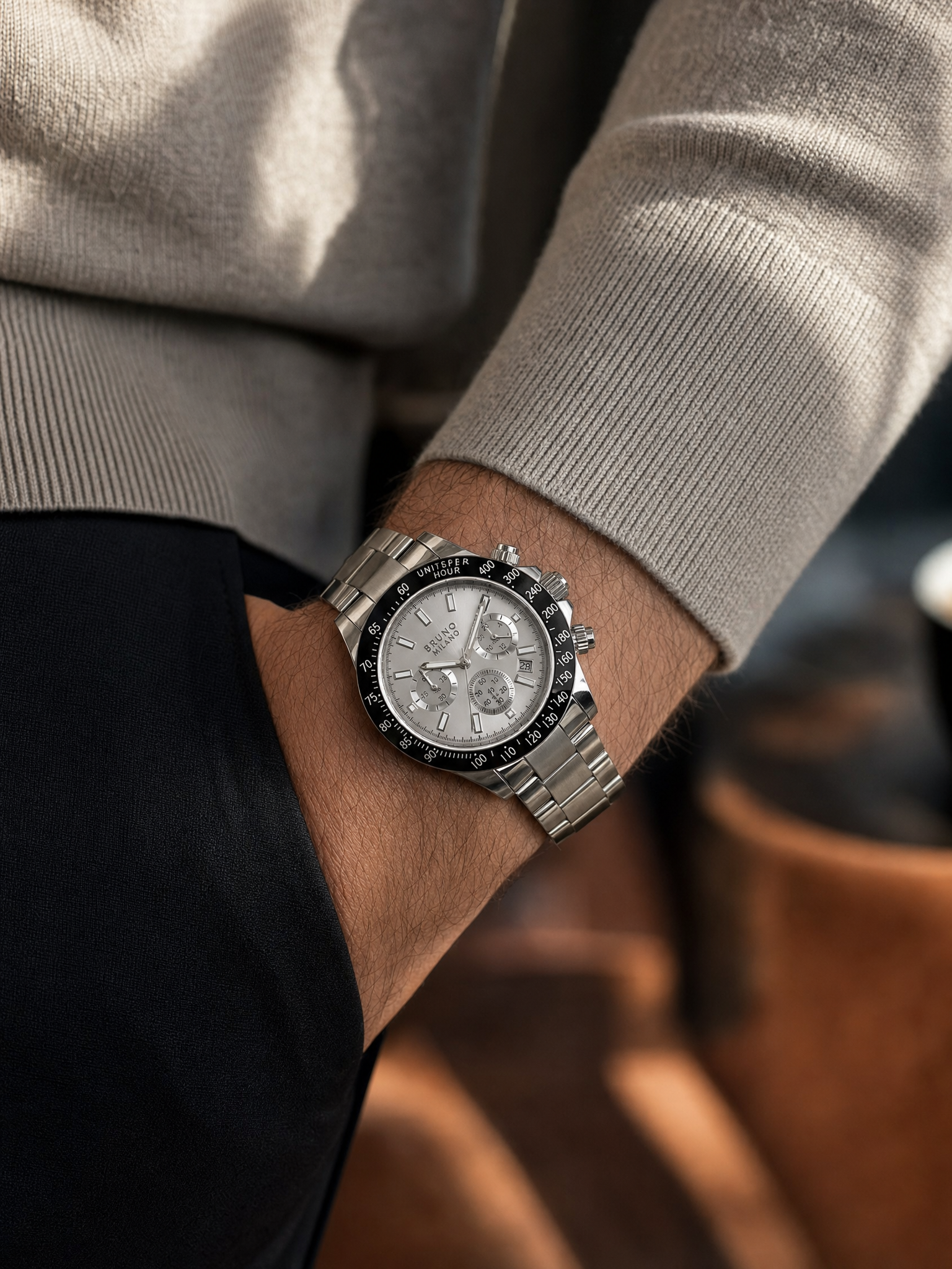 Brera Chrono - Nero Argento