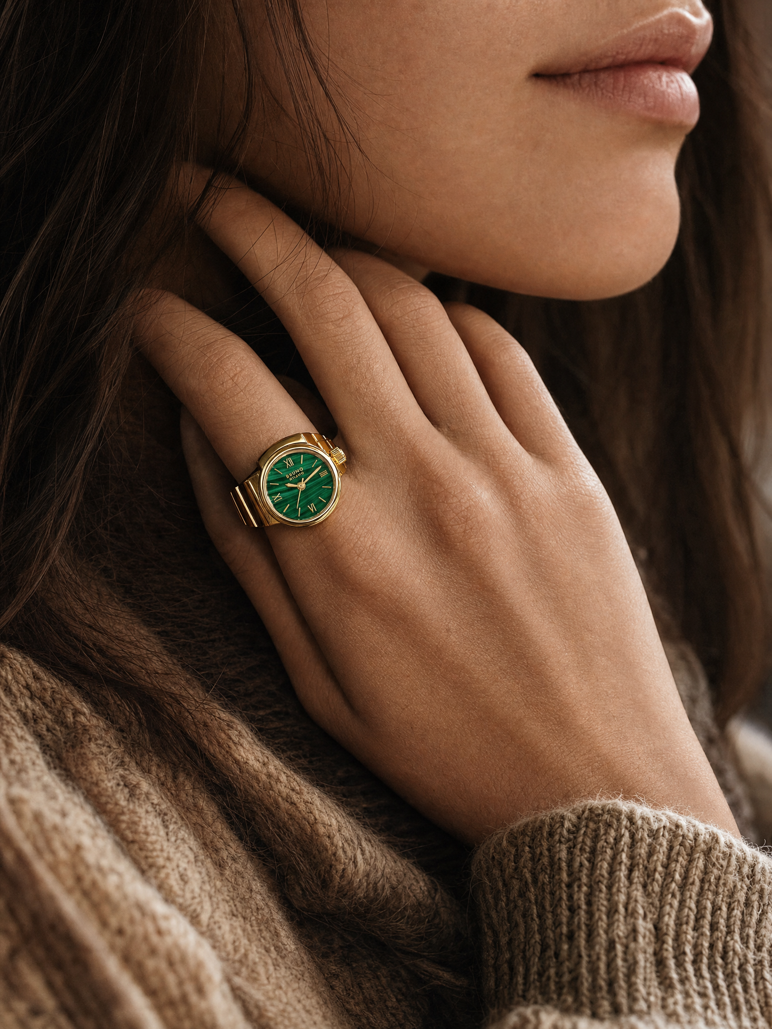 BRUNO MILANO Ring Watch for Women and Girls | Stretchable adjustable band | Stainless Steel | Jewellery Accessories